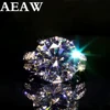 AEAW 10k White Gold Or Silver 10ct 5carat Diameter GH Color Moissanite Wedding Engagement Ring For Women Solitare Ring Gold ► Photo 1/6