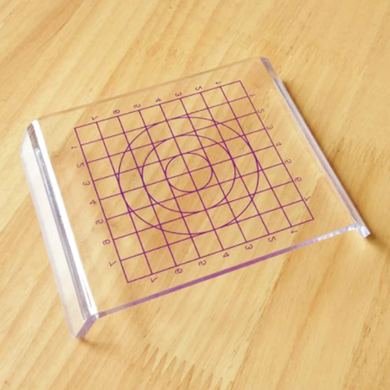 

Acrylic Transparent Stamp Pressure Clay Mud Ultra-light Clay Plate Tools S/L Food Play Rub Beads Tool DIY Pressure Plate