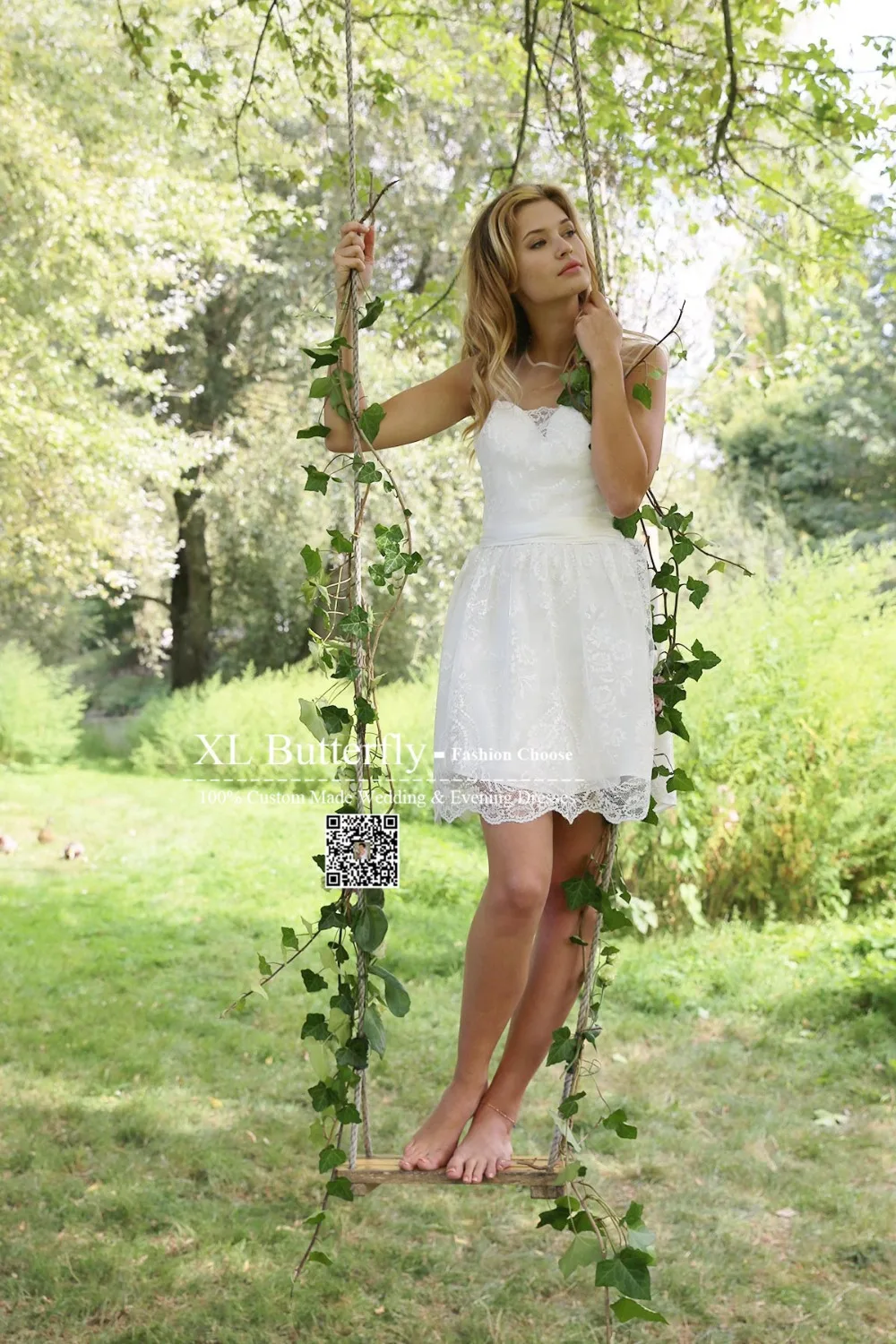 2016 Newest Sheer Crew Neckline White Chiffon Beach Short Wedding 2016 Newest Sheer Crew Neckline White Chiffon Beach Short Wedding Dresses Summer Simple Elegant Lace Bride Dress On In From Weddings