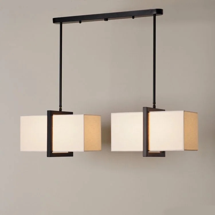 

Chinese style cloth pendant light restaurant suction hanging lamps and lanterns Nordic modern Chinese style hotel pendant lamps