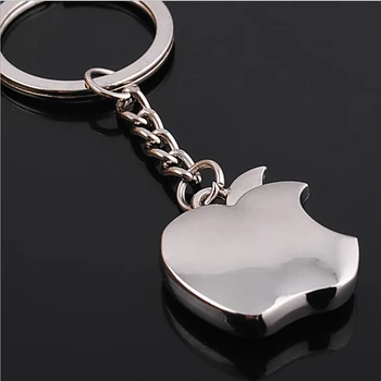 

Apple Key Chain Classic Novelty Souvenir Metal Apple Keychain Creative Gifts Key Ring Trinket for Men Women Accept LOGO