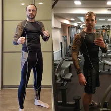 Мужское компрессионное термобелье, колготки, костюм, спортивный костюм, теплые зимние мужские флисовые кальсоны, термобелье, Рашгард для MMA Мужской