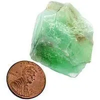 

Green Calcite Rock Mineral Specimen - Raw