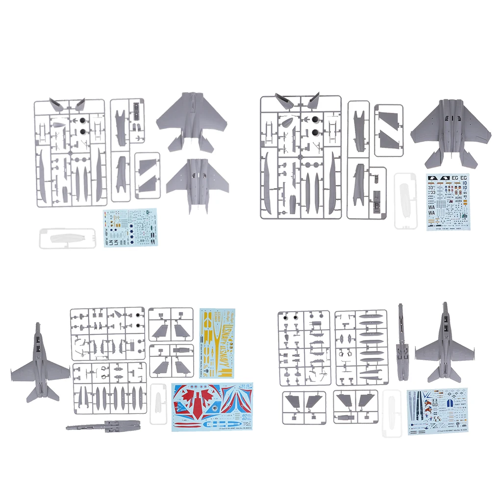 1/72 Military Air plane Aircraft Model Toy Unassemble Unpainted Strike Eagle Handmade Handicraf F-A-18A Hornet Fighter/F-15C