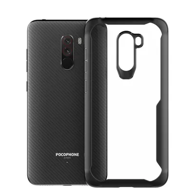 Для Xiaomi Pocophone F1 чехол противоударный Прозрачный для телефона Poco Мягкий ТПУ