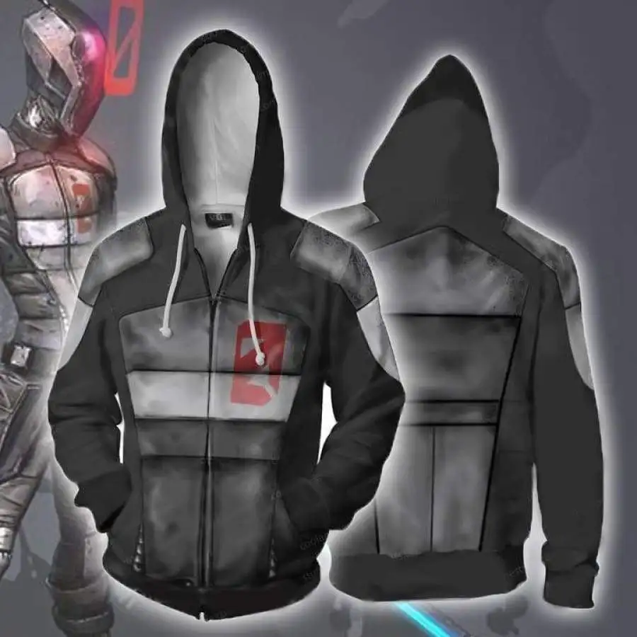 

Game Borderlands Assassin Zer0 Hoodies Sweatshirts Cosplay Costumes 3D printed fashion men women hooded Cartoon Sports jacket