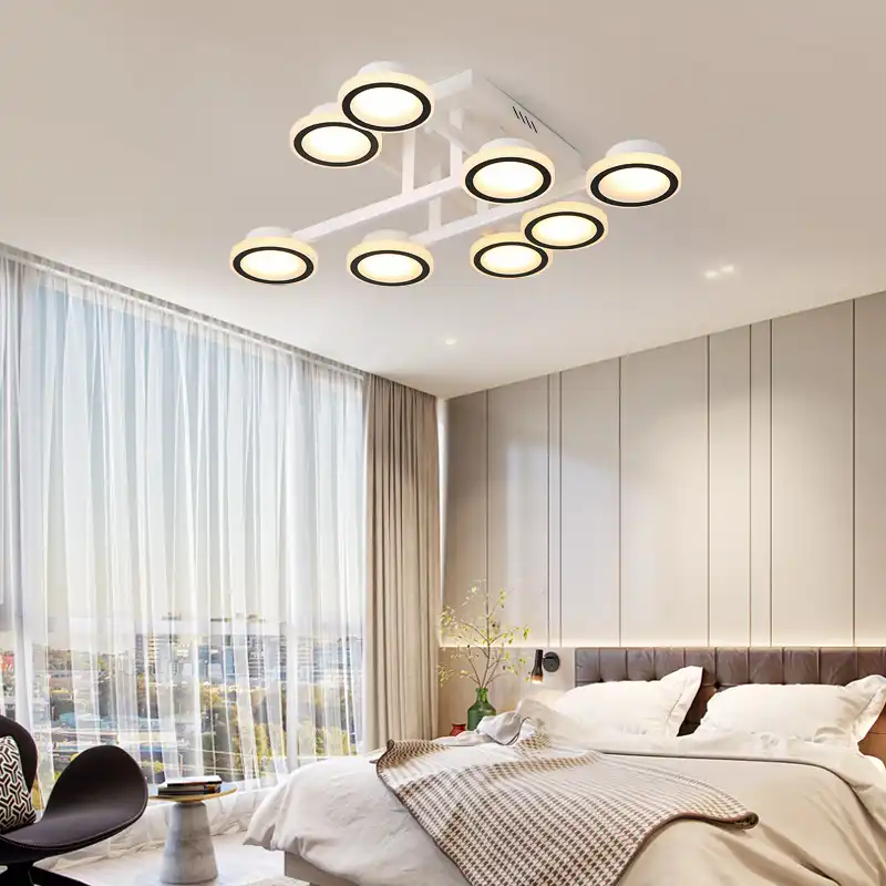 Nordic Simple Postmodern Atmospheric Household Bedroom Living Room Led Creative Individual Geometric Roof Lights