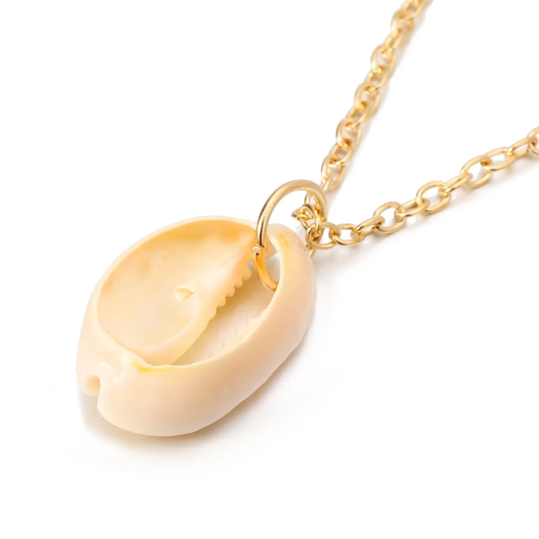 Vinatge Maxi Chokers Necklace Charming Beach Jewelry Shellhard Shells Cowrie Choker Necklace collares collier For Women