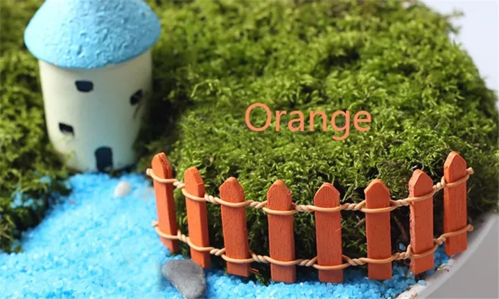 4 1Pcs Micro Landscape Small Wooden Fence DIY Flexible Figurines Miniatures Home Decoration Toy Jewelry Accessories