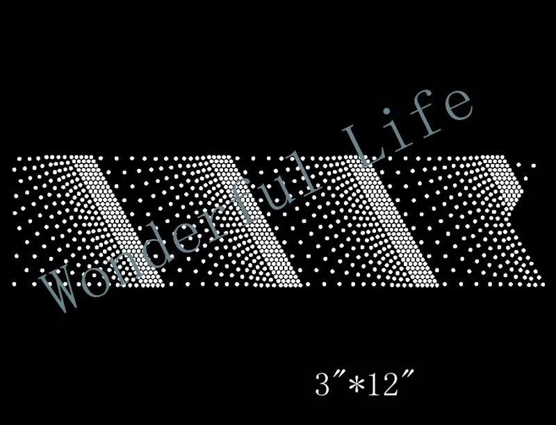 

Free Shipping bling bling crystal rhinestone cheer bow strip iron on transfer design image