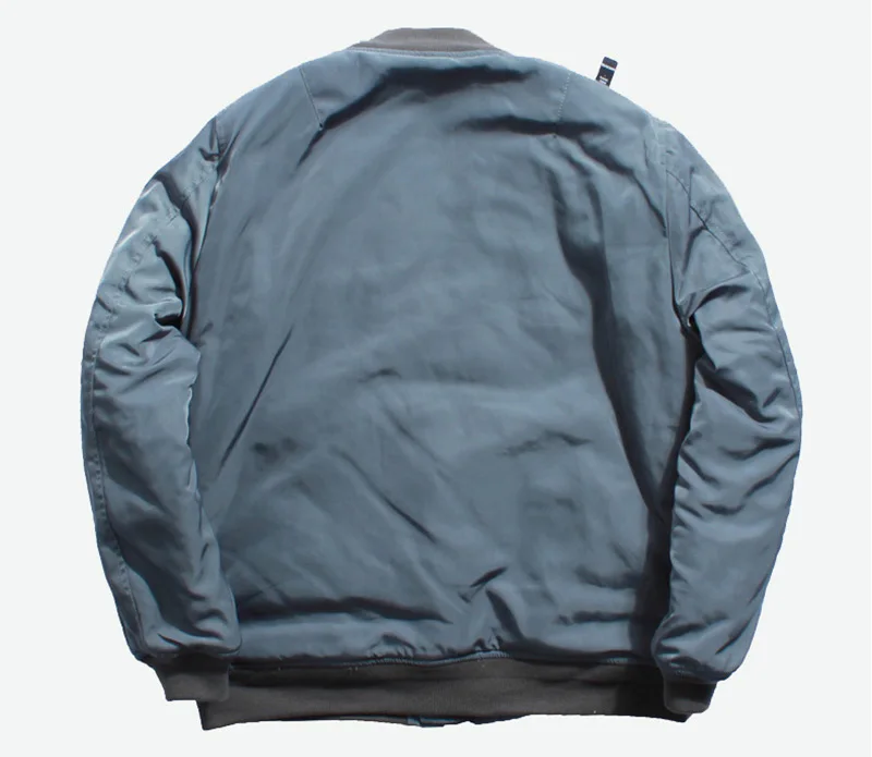 Однотонная куртка-бомбер для мужчин Ma1 пальто со стоячим воротником бейсбольная уличная одежда хип-хоп Размер 4xl пальто куртки ветровка