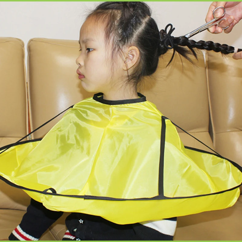 Kids Hair Cutting Cape Hairdresser Styling Salon Waterproof Cloak Haircut Hairdresser Gown Clothing Apron For Children