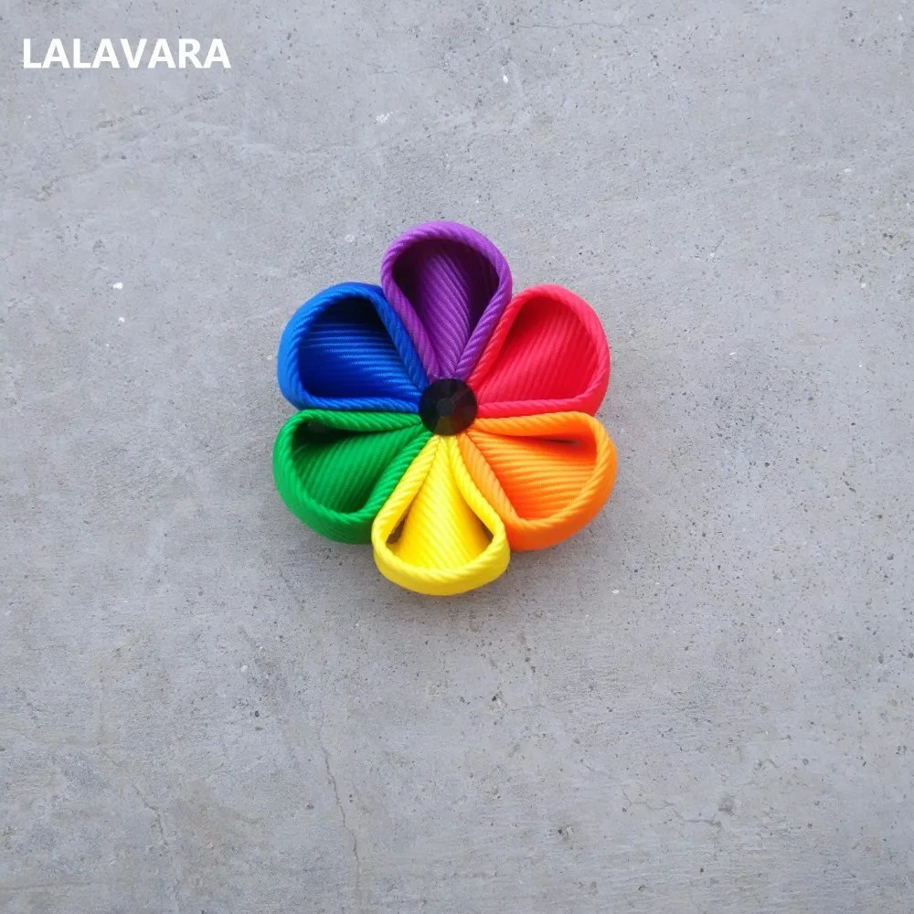 

LALAVARA rainbow flowers gay wedding lapel stick pins LGBT pride brooches party favor
