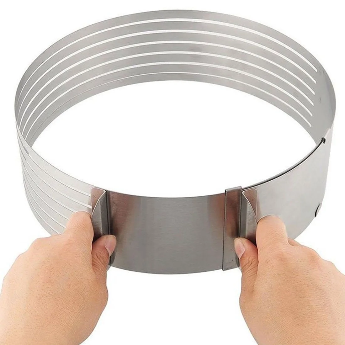 

DIY Stainless Steel Cake Cutter Slicer Adjustable Round Bred Cake Cutter Slicer Cake Ring Mold Baking Tools