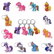 Hot Sell 100pcs/set PVC Cartoon Little Horse Key Chain Anime Figure Key Ring Key Holder Kid Toy Pendant Keychain Fashion Trinket 8 pcs set brawl stars shelly bull jessie brock colt nita crow keychain key chain pvc action figure toy doll christmas gifts