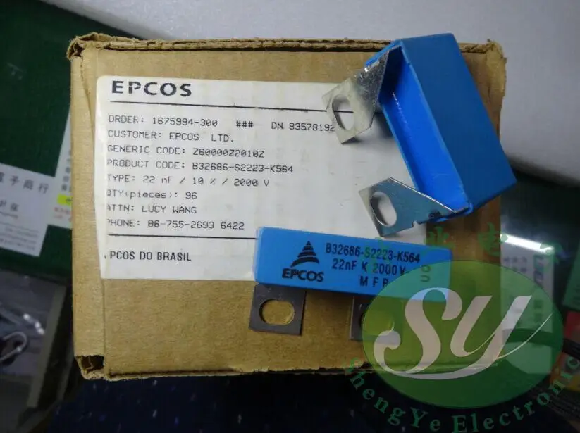 2019 горячая распродажа 20 шт/50 шт EPCOS 0 022 мкФ/2000v 22nf 223 Новая Железная пленка