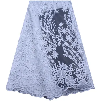 

Latest Milk Silk Nigerian Lace Fabric High Quality African Net Lace Fabric French Milk Tulle Lace Fabric For Wedding Dress A1571