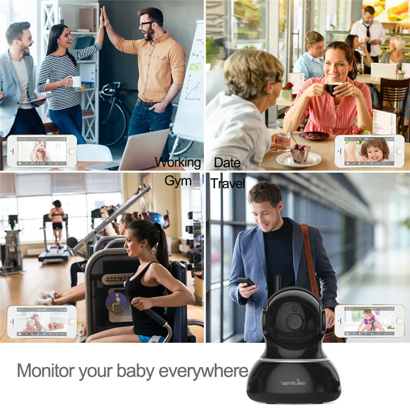 Wansview Q3 домашняя беспроводная CCTV Wifi камера WiFi детектор движения сигнализация