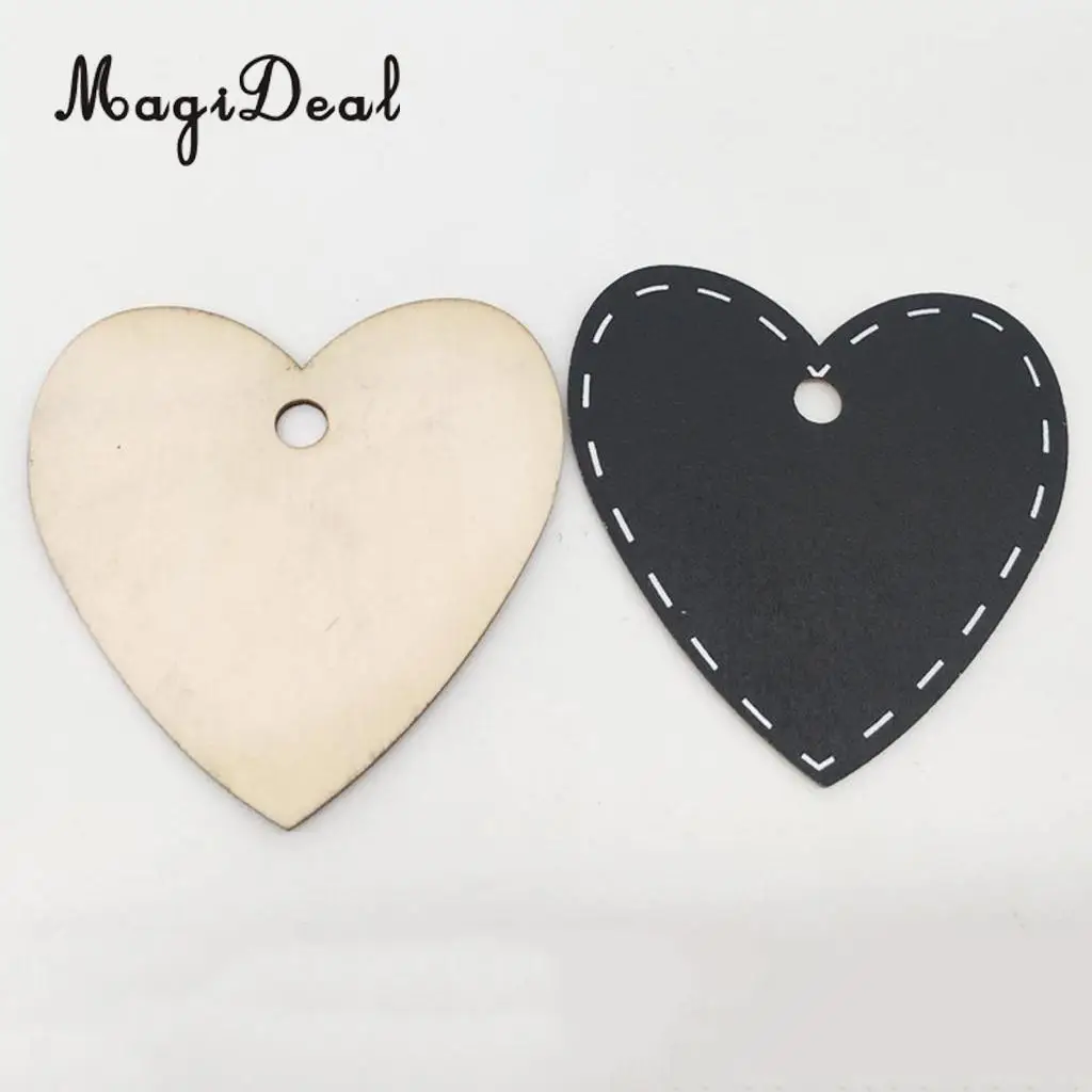 10pcs Mini Chalkboard Place Cards Hanging Blackboard Single Sided Chalkboard Wedding Party Table Number Place Tag Love Heart