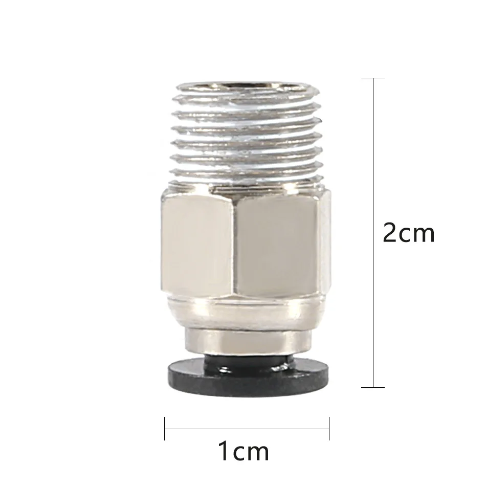 1 шт. пневматический соединитель для 3D-принтера PC4-01 1,75 мм 3 мм PTFE трубка БЫСТРОРАЗЪЕМНАЯ муфта для E3D V6 и j-головки фитинги Reprap Hotend подходит