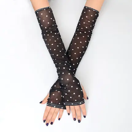 

Summer net red beautiful girl ice sleeve pattern cute sunscreen ice silk armguard sleeve cold breathable sleeve tide