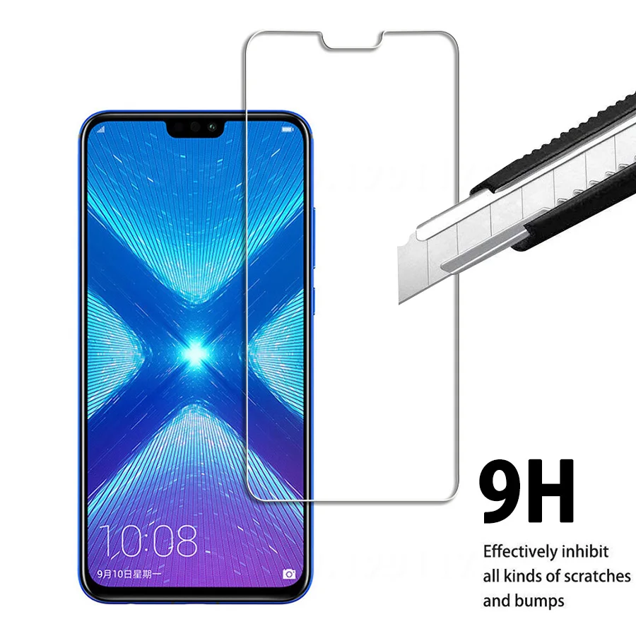 Honor 8x الزجاج على ل huawei honor 8x هونر hono 8c 8 x لايت واقي للشاشة واقية المقسى غلاس فيلم huavei x8 c8 8 لايت