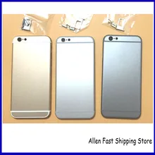 100% Original New 4.7 inch Back Cover Case For Iphone 6 Battery Door Rear Housing With Side Button Key Sim Tray Holder