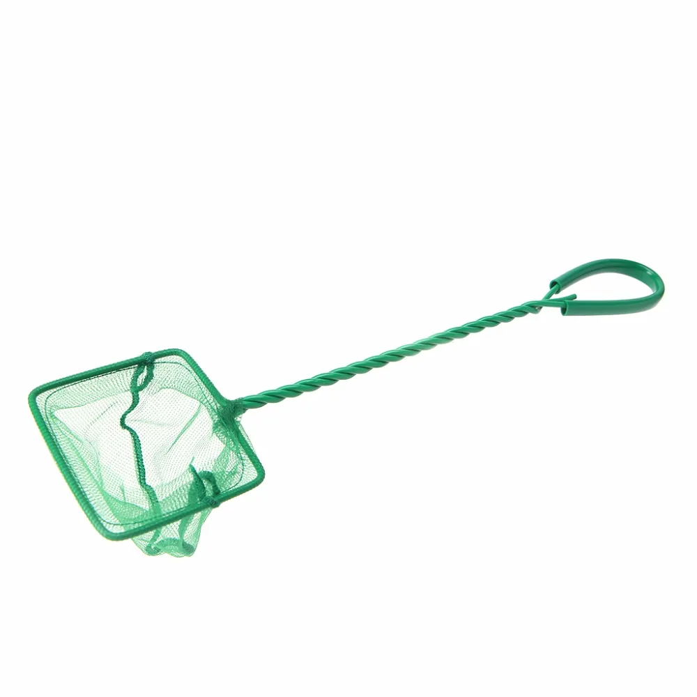 Aquarium fishing net 1PC green aquarium fish tank square shrimp small betta tetra fish net 3"-10" 6 sizes