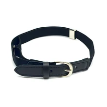 Детские эластичные ремни для детей, мягкий материал, можно регулировать длину, чистый черный пояс для брюк для мальчиков и девочек, ширина 2,5 см