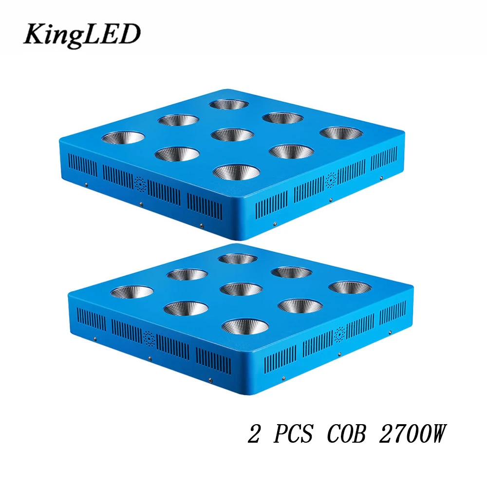 

2pcs Dominator 1800W COB LED Grow Light Full Spectrum 410-730nm For Indoor Plants and Flower Phrase, Very High Yield.