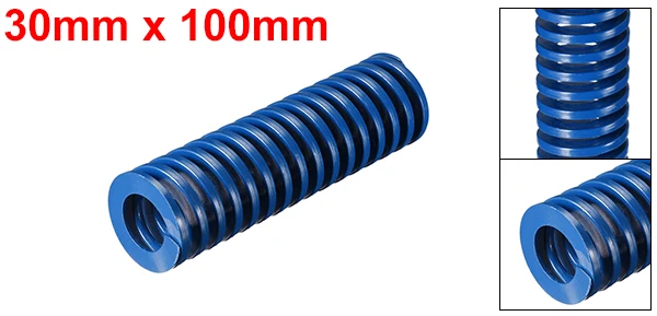 Uxcell 30 мм OD 100/150 мм длинная пружина спиральная штамповка для легких нагрузок пресс-форма штамповочные пружины синий для пластиковой впрыски 1 шт