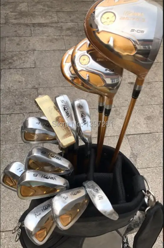TourOK Golf clubs set HONMA S-05 4star Compelete club set Driver+3/5wood+irons+putter and Graphite Golf shaft Free shipping