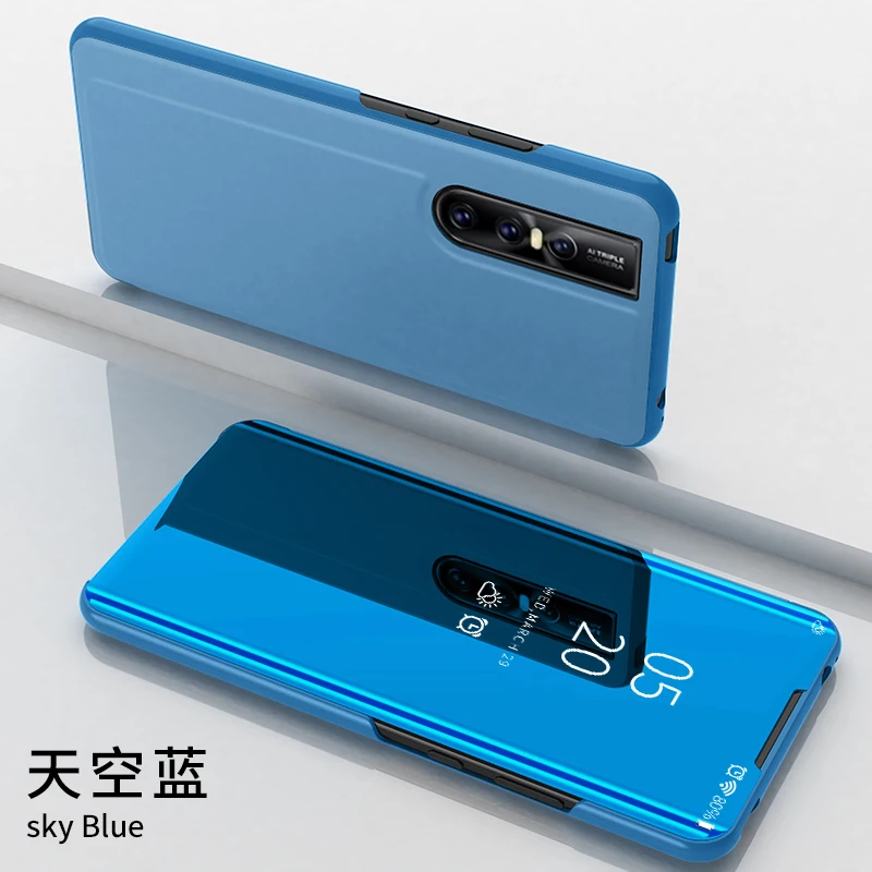 VIVO V15 Pro Case Cover Flip stand Anti-knock Mirror Smart Made of High Quality Leather Phone Back Shell sFor VIVO V15 Pro Cover