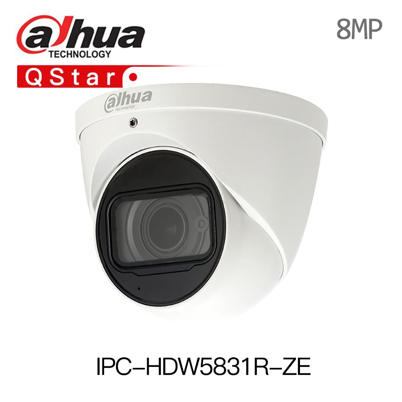 

Dahua 4K POE Eyeball IP Camera 8MP IPC-HDW5831R-ZE 2.7-12mm motorized lens Built-in Mic Max50 IR IP67 H.265 Security CCTV Camera