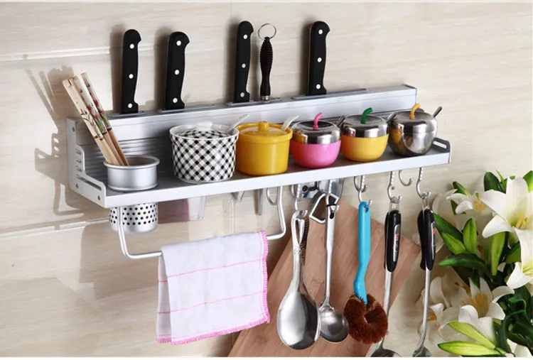 Smartlife креативная висящая стойка для специй с двумя отверстиями, кухонный нож на кухню стену полку, угловая полка, кухонная стойка для хранения