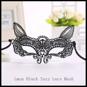 

50PCS/Lot Halloween Christmas Coapay Black Sexy Lace Mask Cutout Eye Mask for Halloween Masquerade Party Fancy Dress Costume Toy