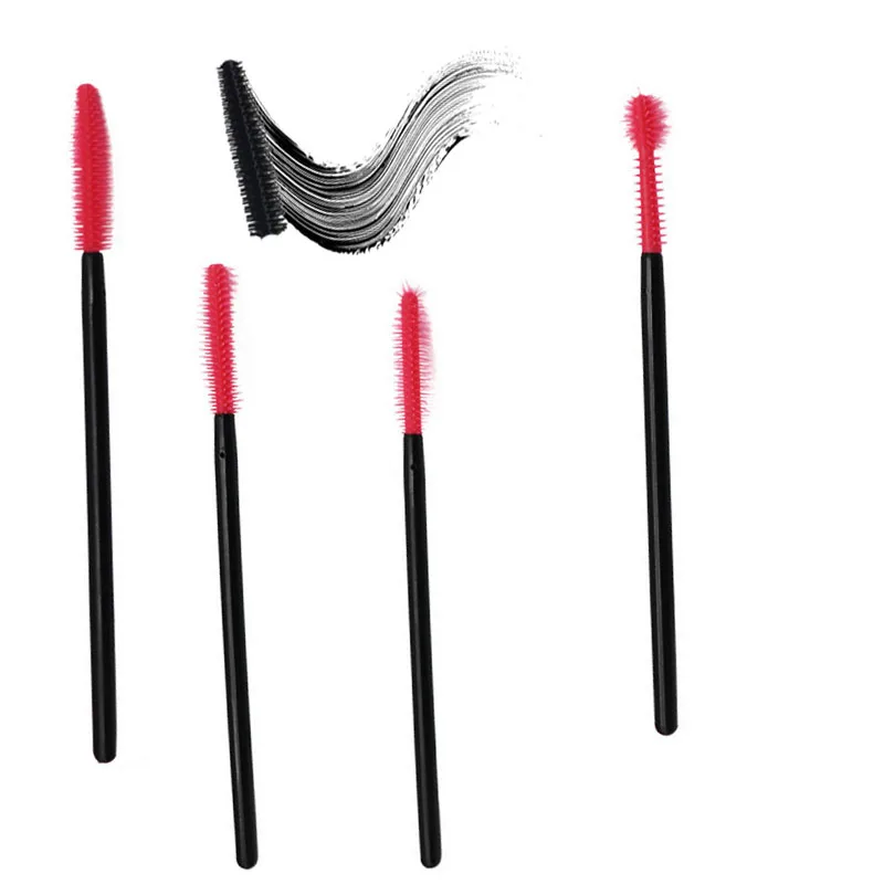 Capa de Silicone Escova de Sobrancelha Prémio Maquiagem Cores Cílios Pente Escova Mascara Varinhas Extensão Ferramenta Make up Tools 2 5 Cílios Pente Escova Mascara Varinhas Cílios Extensão