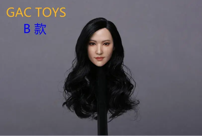 GACTOYS 1/6 GC015A B Liu Yifei Кристалл Liu звезда черная голова для волос лепить Ffigure - Цвет: B