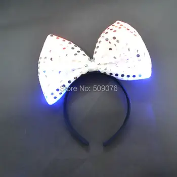 

Free shipping 10pcs/lot 22*13cm plastic led hair braid led flashing headband led headwear for party supplies