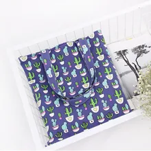 Yile ручной работы из хлопка холщовой Эко сумка кактус темно-синий L094