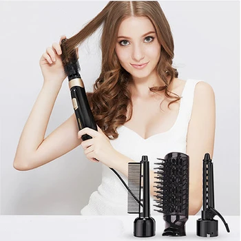 

4 in 1 Multifunctional Hair Straightener Brush Curling Hair Comb Hot Comb Straightener Style Curling Iron Hair Styling Tools