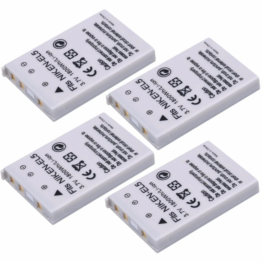 4Pcs Probty En-El5 En El5 Batteria Per Nikon Coolpix P4 P80 P90 P100 P500 P510 P520 P530 P5000 P5100 5200 7900 P6000 3700 4200