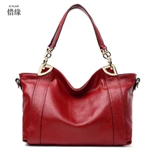 XIYUAN Брендовые женские сумки-мессенджеры из натуральной кожи, сумки через плечо из воловьей кожи, женские дизайнерские сумки через плечо, сумки красного цвета