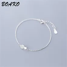 BOAKO Pineapple Bracelet & Bangle Adjustable Pulseras Charm Bracelet for Women Wedding Jewelry 100% 925 Sterling Silver Bracelet eleshe 925 sterling silver infinity bracelet pulseras jewelry with austrian crystal adjustable chain charm bracelet wedding gift