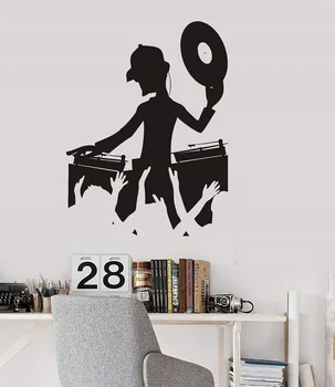 

Wall Decal DJ nightclub music dance floor art vinyl sticker, karaoke ballroom wall art decoration, teen bedroom decoration TW09