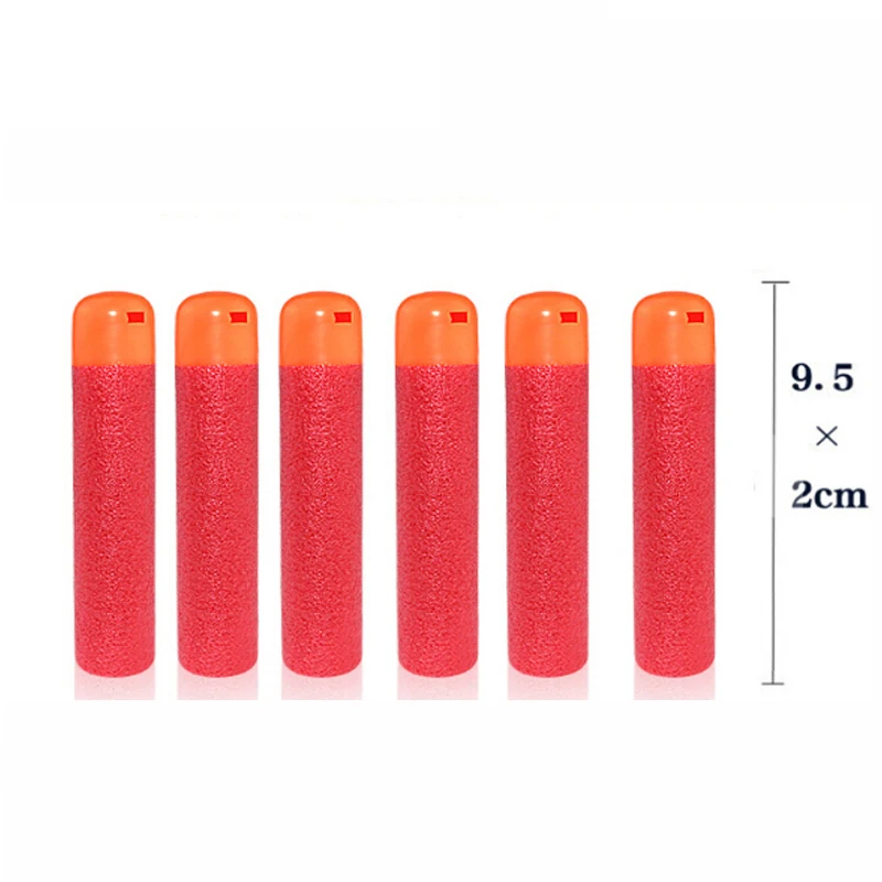 EVA 30Pcs 9.5cm Red Sniper Rifle Darts Bullets for Nerf Mega Kids Toy Gun Foam Refill Darts Big Hole Head Bullets Gift Pistol