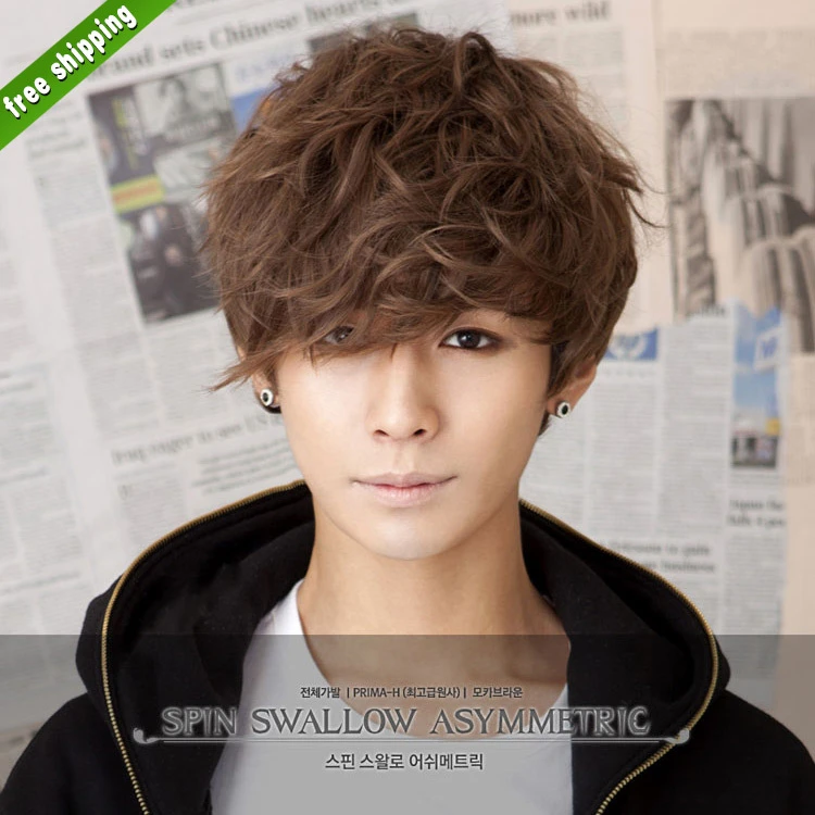 ハンサム男かつら合成メンズウィッグ短い男の子かつらpelucas Sinteticasアニメコスプレカーリーウィッグ安いアフリカ系アメリカ人かつら Short Boy Wig Boy Wigwig Short Aliexpress