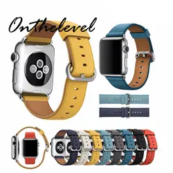 Onthelevel Личи узор, Воловья кожа, ремешок для Apple Watch, 42 мм, 38 мм, ремешок для часов аpple наручные часы, аксессуары для наручных часов iWatch серии 1/2/3/4
