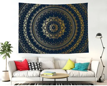 

mylb Large Mandala Indian Tapestry Wall Hanging Bohemian Beach Mat Polyester Thin Blanket Yoga Shawl Mat Blanket