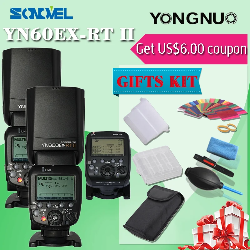 

2XYONGNUO YN600EX-RT II yn600ex rt 2.4G Wireless HSS Master TTL Flash Speedlite for Canon Camera as 600EX-RT YN600EXRTII yongnuo